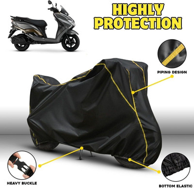 OliverX Waterproof Two Wheeler Cover for Suzuki(Burgman Street, Black, Yellow)