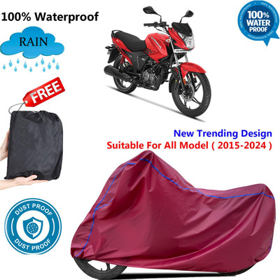 AUTOCAD Waterproof Two Wheeler Cover for Hero(New Glamour, Maroon)