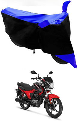 MMSSTAR Waterproof Two Wheeler Cover for Hero(New Glamour, Blue, Black)