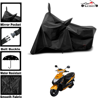 KEDIT Two Wheeler Cover for Ampere(Black)