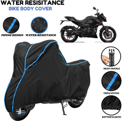 VOICO Waterproof Two Wheeler Cover for Bajaj(Pulsar 250, Black, Blue)