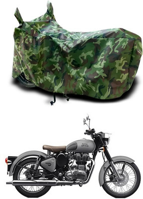SEBOMGO Waterproof Two Wheeler Cover for Royal Enfield(Bullet 350, Green)