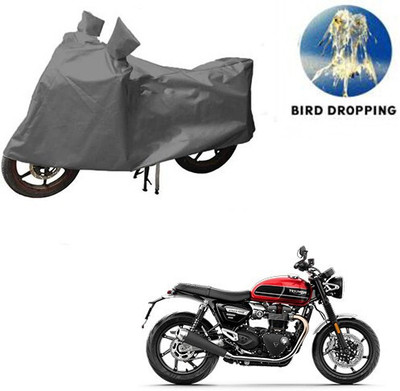 DeepShakshi AUTOMOTIVE Waterproof Two Wheeler Cover for Triumph(Twin, Grey)