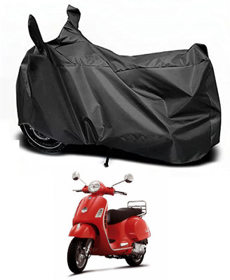 Auto Hub Waterproof Two Wheeler Cover for Vespa(Vespa LX, Black)