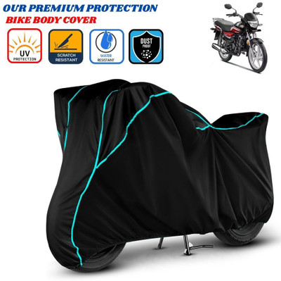 Delphinium Waterproof Two Wheeler Cover for Honda(CD 110 Dream, Black)