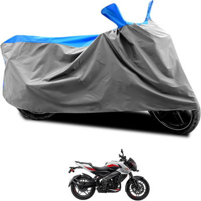 PAGORA Waterproof Two Wheeler Cover for Bajaj(Pulsar 200, Grey, Blue)