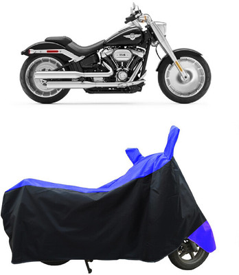 Coxtor Waterproof Two Wheeler Cover for Harley Davidson(Fat Boy, Blue)