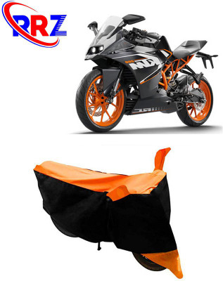 RRZ Waterproof Two Wheeler Cover for KTM(RC 200, Black, Orange)