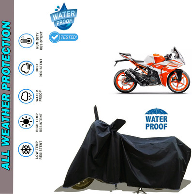 AutoGalaxy Waterproof Two Wheeler Cover for KTM(RC 125 BS6, Black)