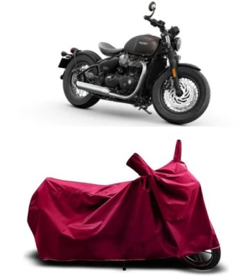 Coxtor Waterproof Two Wheeler Cover for Triumph(Bonneville Bobber BS6, Maroon)