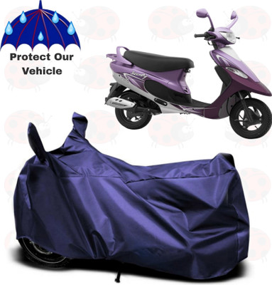 sowelar Waterproof Two Wheeler Cover for TVS(Scooty Pep+, Blue)