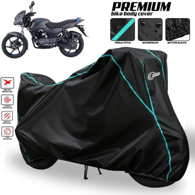 xodi Waterproof Two Wheeler Cover for Bajaj(Pulsar 125 Neon, Black, Blue)
