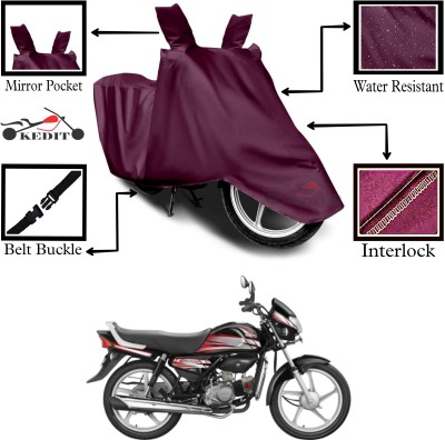 KEDIT Two Wheeler Cover for Hero(HF Deluxe, Maroon)