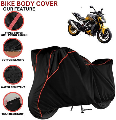 kerwa Waterproof Two Wheeler Cover for TVS(Apache RTR 310, Black, Red)