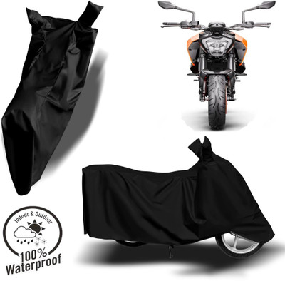 Autoinnovation Waterproof Two Wheeler Cover for KTM(200 Duke, Black)