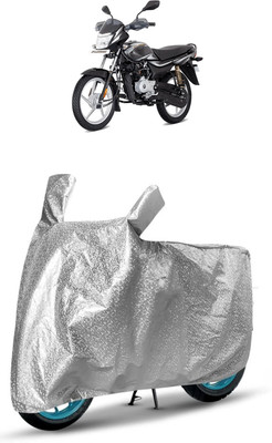 J S R Waterproof Two Wheeler Cover for Bajaj(Platina 100 DTS-i, Silver)