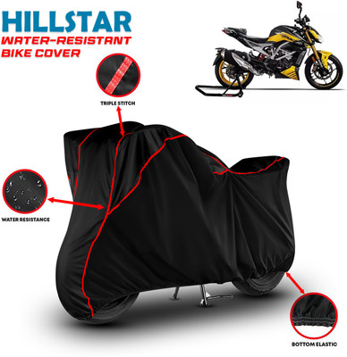 HILLSTAR Waterproof Two Wheeler Cover for TVS(Apache RTR 310, Black, Red)