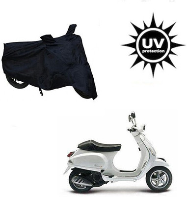 MMSSTAR Waterproof Two Wheeler Cover for Piaggio(Piaggio Vespa, Black)