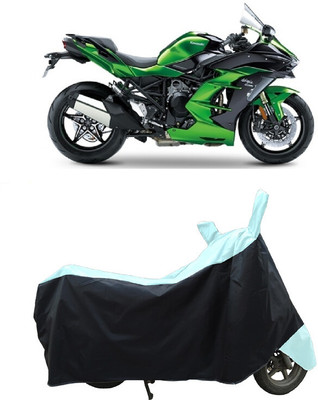 Coxtor Waterproof Two Wheeler Cover for Kawasaki(Ninja H2 SX, White)