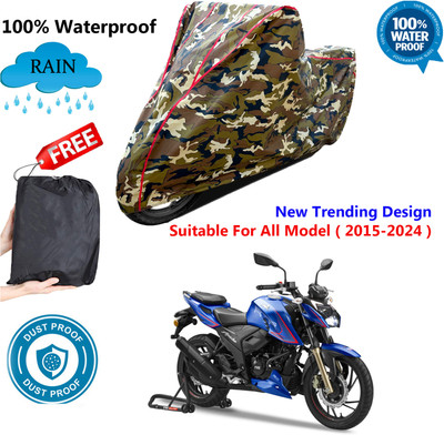 AUTOCAD Waterproof Two Wheeler Cover for TVS(Apache RTR 200 4V, Multicolor)