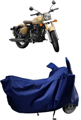 Amexride Two Wheeler Cover for Royal Enfield(Classic 350 Signals, Blue)