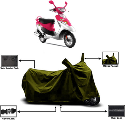 Amexride Two Wheeler Cover for TVS(Pep+, Green)