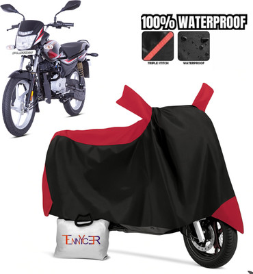 TENNYCER Waterproof Two Wheeler Cover for Bajaj(Platina, Red, Black)