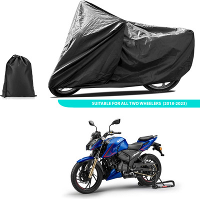 CODOKI Two Wheeler Cover for TVS(Apache RTR 200, Black)