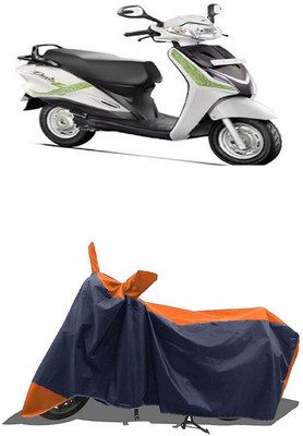 SUGASHRI Waterproof Two Wheeler Cover for Hero(Moto Corp Duet, Orange, Blue)