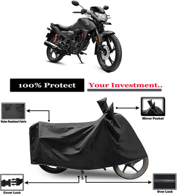Amexride Two Wheeler Cover for Honda(SP 125, Black)