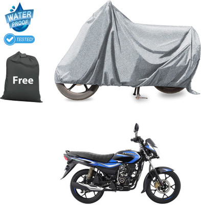 CODOKI Waterproof Two Wheeler Cover for Bajaj(Platina 110 H-Gear BS6, Silver)