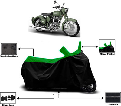Amexride Two Wheeler Cover for Royal Enfield(Battle Green, Green)
