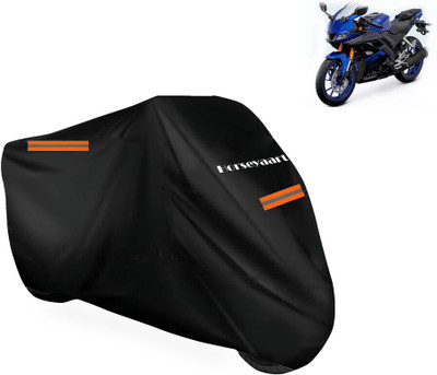 Horseyaart Waterproof Two Wheeler Cover for Yamaha(YZF R15 V3 BS6 BS6, Black)