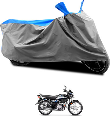 CODOKI Waterproof Two Wheeler Cover for Hero(HF Deluxe, Grey, Blue)