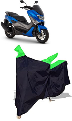 Amexride Two Wheeler Cover for Yamaha(NMax 155 BS6, Black, Green)