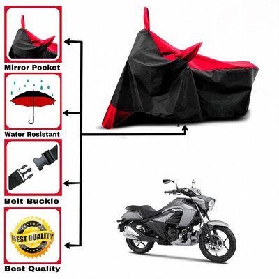 DeepShakshi AUTOMOTIVE Two Wheeler Cover for Suzuki(Intruder, Red, Black)