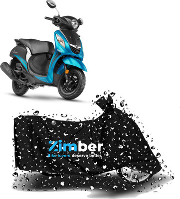 THE REAL ARV Two Wheeler Cover for Yamaha(Fascino, Black)