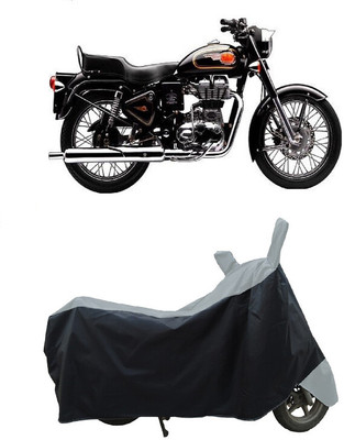 Coxtor Waterproof Two Wheeler Cover for Royal Enfield(Bullet 350 Twinspark, Grey)