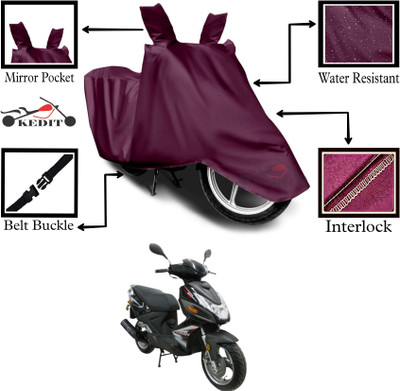 KEDIT Two Wheeler Cover for Ampere(V 48 BS6, Maroon)