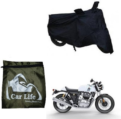 Car Life Waterproof Two Wheeler Cover for Royal Enfield(Continental GT, Black)