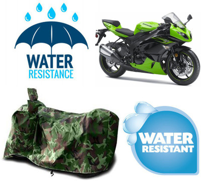 AUTOCAD Waterproof Two Wheeler Cover for Kawasaki(Ninja, Green)