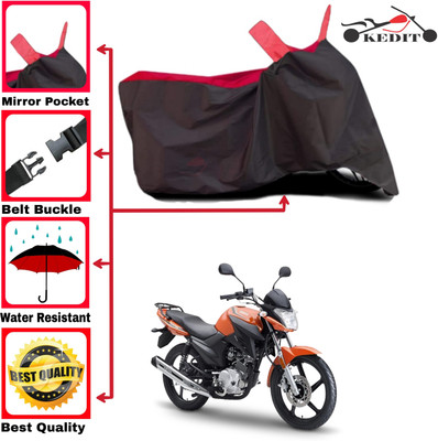 AASHTIK MART Two Wheeler Cover for Yamaha(YBR 125, Red, Black)
