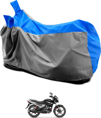 GOSHIV-car and bike accessories Waterproof Two Wheeler Cover for Hero(Glamour i3s, Grey, Blue)