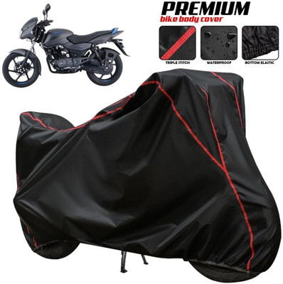 xodi Waterproof Two Wheeler Cover for Bajaj(Pulsar 125 Neon, Black, Red, Multicolor)