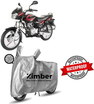 ZIMBER Two Wheeler Cover for Bajaj(Discover 125 DTS-i, Silver)