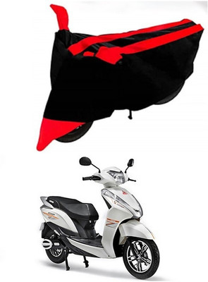 DeepShakshi AUTOMOTIVE Waterproof Two Wheeler Cover for Ampere(Magnus, Red, Black)
