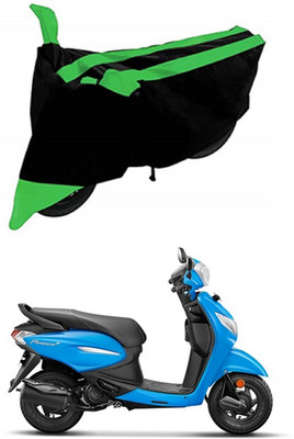 Mdstar Waterproof Two Wheeler Cover for Hero(Pleasure+ 110, Green, Black)