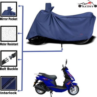 KEDIT Two Wheeler Cover for Bajaj(Sunny, Blue)