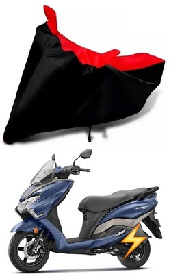 DSAMI Two Wheeler Cover for Suzuki(Burgman Electric, Red, Black)