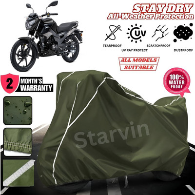 Starvin Waterproof Two Wheeler Cover for Honda(SP 125, Green, White)